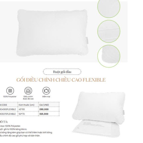 Gối điều chỉnh chiều cao flexible
